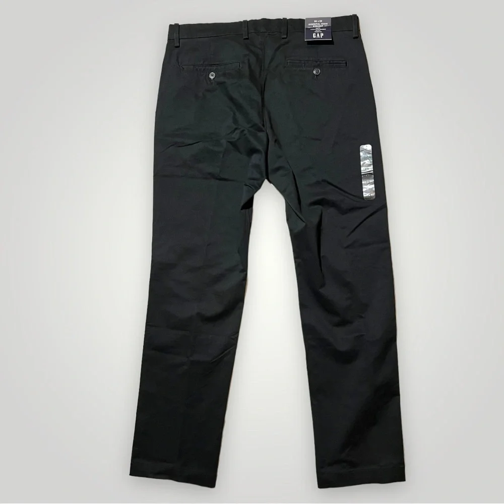 Gap Essential Khaki Straight Leg Black Pants 33”x32” - Picture 15 of 16